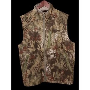 Kryptek Highlander Camo Softshell Vest Mens XL Full Zip Hunting Tactical Outdoor
